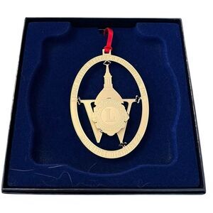 Lions Club Research Foundation Gold Metal Christmas Ornament District 22